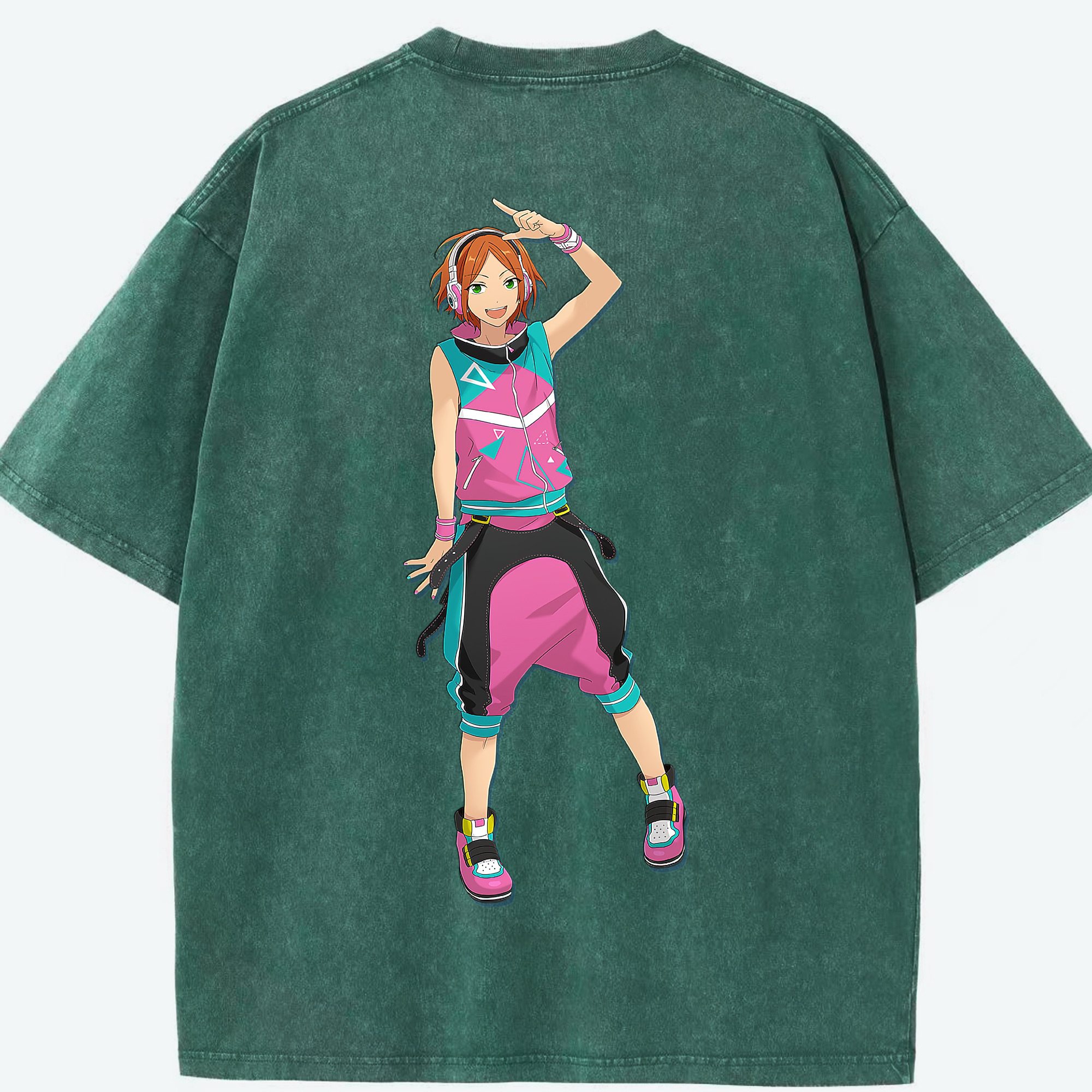 （画像用） あんさんぶるスターズ! Ensemble Stars 綿100% ヴィンテージ風 半袖Tシャツ（背面プリント）